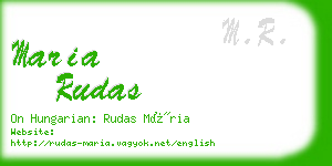 maria rudas business card